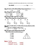 Đề khảo sát môn Toán Lớp 2 - Tuần 3 - Trường TH Xuân Ngọc